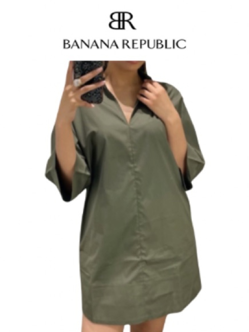 Banana Republic Khaki Tunic Dress